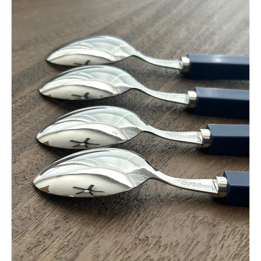 Villeroy & Boch Play Blue Ocean Teaspoons Set Of 4 18/10 Stainless Italy